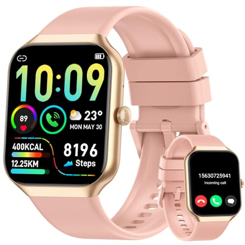 Smart Watch for Men Women Answer/Make Calls, 1.96 HD Fitness Watch with Heart Rate Monitor Sleep Monitor, 113+ Sports Activity Trackers with Step Counter, IP68 Waterproof, Smartwatch for Android/iOS
