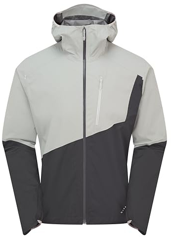 Rab Herren Downpour Trail Light Jacke, light zinc-anthracite, XL