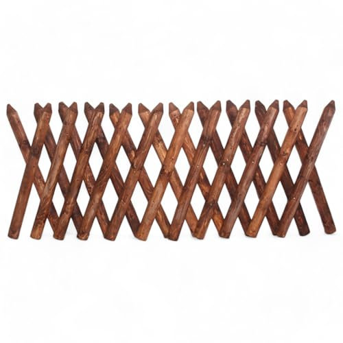 Clôture de chasseur en bois de résineux | Clôture à ciseaux en pin imprégné KDI | Éléments de clôture en bois prémontés de 80 cm de hauteur | Clôture en bois durable et stable | Pour jardin, terrain