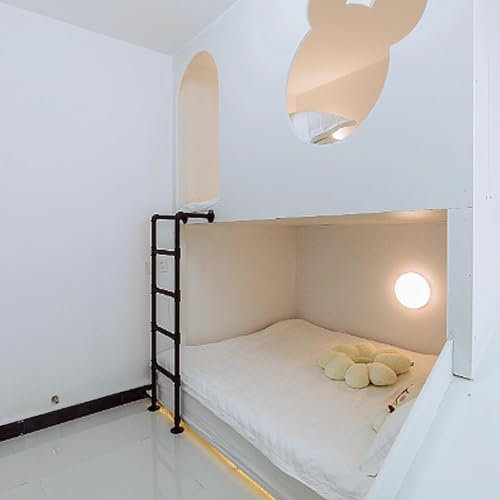 Twin Over Full Bunk Bed Replacement Ladder Black Metal Wall Mounted Heavy Duty Emergency Egress Ladder