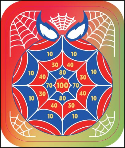 Aooess Toys for 3+ Year Old Boys: Spider Bean Bag Toss Game Kit, Dart Board Set With 10 Sticky Balls, Gifts for Toddlers Age 3 4 5 6 7 8 Birthday Presents, Outdoor Garden Party Toss Games for Kids