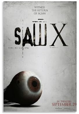YRAEYWAER Saw X 2023 (4) Poster, ästhetische Dekoration, Wohnzimmer, modern, Familie, Schlafzimmer, Wohnzimmer, Wandkunst, Dekoration, Poster, 30 x 45 cm, ungerahmt