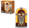 PANTASY Kit de construcción de jukebox retro con función de moneda y sonido, modelo de caja de música mecánica con discos acrílicos, estudio de grabación y minifigura, kit de construcción de