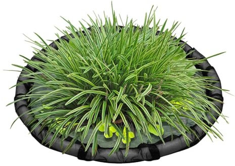 Schwimminsel Pflanzenschutz - Schwimmende Fischschutzbarriere für Wasserpflanzen - Feinmaschiger Pflanzkorb 45 cm für Teichlandschaften, Gartenteich & Fischdekoration