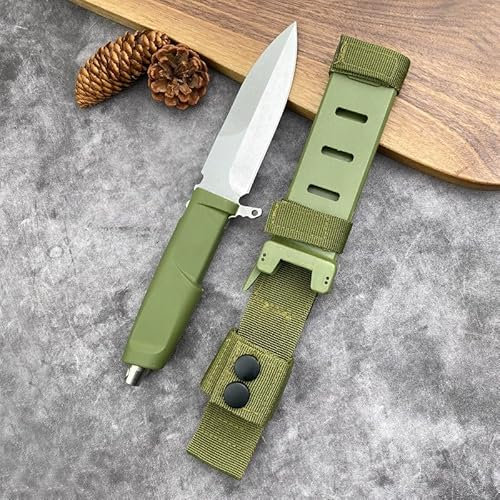 Geschmiedetes Gerades Messer im Freien mit fester Klinge, Überlebensmesser, Perfektes Bushcraft Messer Outdoor Jagdmesser aus 440 Stahl, Premium Survival Messer füR Camping, Wandern