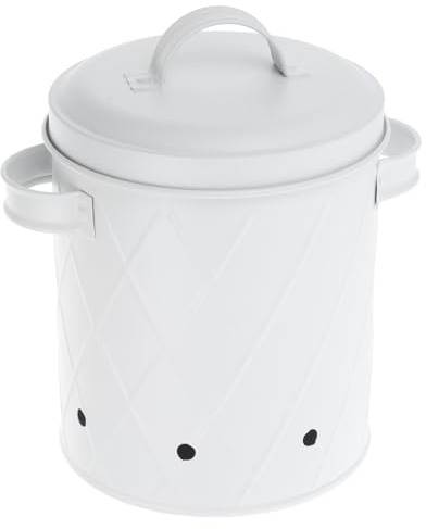 MUCKLILY Kitchen Canister for Potato Onion and Garlic Storage Vintage Vegetable Storage Jar with Aerating Holes for Freshness Kitchen Countertop Container