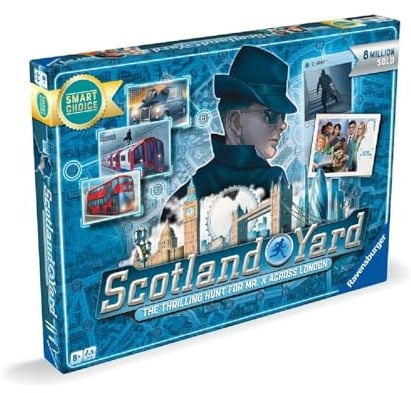 Ravensburger Scotland Yard Game - The thrilling hunt for Mr. X across London [Smart Choice] Family Board Games for Adults & Kids Age 8 Years Up - 2 to 4 Players