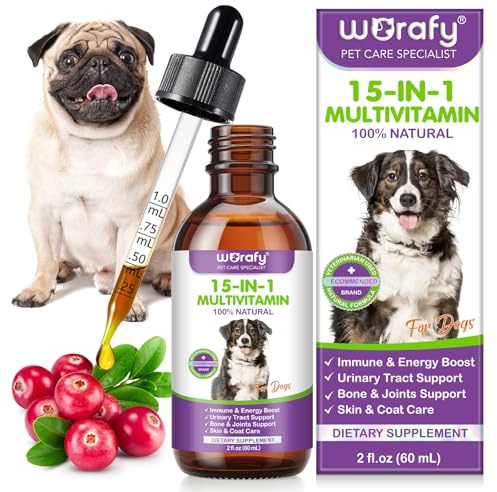 Dog Multivitamin, 15 in 1 Multivitamins for Dogs 60ml