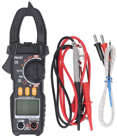 Walfront Digital Clamp Meter Multimeter 4000 Counts Amp Voltage Tester NCV Detection Measures AC Current AC DC Coltage Resistor Capacitor Diode Electrical Test Kit