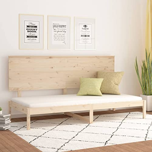 QJBSAVVA Tagesbett 90x200 Kiefer Massivholz unbehandelt 205,5x96x103,5 cm Daybett mit Lattenrost Schlafsofa Stauraum für Gästezimmer Jugendzimmer und Home Office