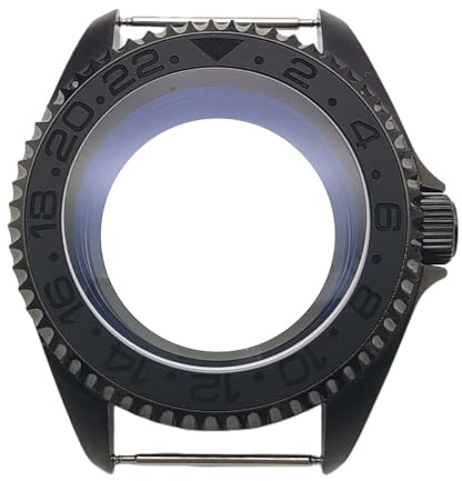 ROUHO 42mm Schwarz Uhrengehäuse Mod Kit, für NH35 4R36 Werk, 3.0 Krone Taucher Uhrengehäuse Modifizierung für Seiko SKX007 / SKX009