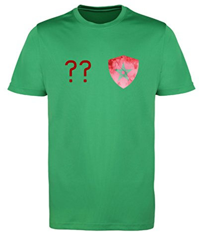 Comedy Shirts - Marokko Trikot - Wappen: Klein - Wunsch - Herren Trikot - Grün/Rot Gr. S