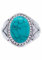 mantraroma Silber Ring Damen 925 Türkis Edelstein türkis ausgefallen verspielt