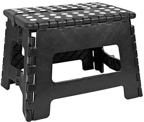TekBox Folding Step Stool Multi Purpose Plastic Home Kitchen Foldable Easy Storage Small Stepstool (Small)