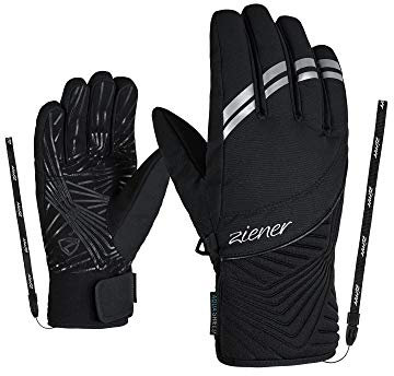 Ziener Damen KIWA AS Ski-Handschuhe/Wintersport | Wasserdicht, Atmungsaktiv, Black, 6