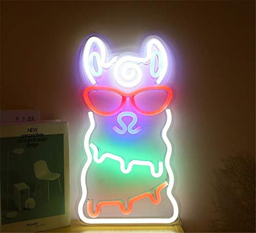 Ulalaza Neonlicht Zeichen LED Alpaka Nachtlichter USB-betrieben dekorative Festzelt Zeichen Bar Pub Store Club Garage Home Party Dekor