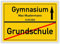 Ortsschild Bild kleines Geschenk zur Einschulung von der Grundschule in das Gymnasium - Geschenkidee Kinder Party Deko Junge Mädchen Hinweisschild Schulanfang
