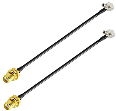 Vecys Cavo SMA Presa SMA da Paratia a Spina TS9 Cavo Antenna da SMA a TS9 Cavo Prolunga Antenna Router 4G 15 cm 6 Pollici RG174 2 Pezzi Cavi Antenna SMA 2G 3G 4G