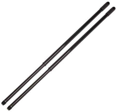 Novaliv 2er Set Teleskop Besenstiel mit Gewinde 80-130 cm Schwarz Metallstiel für Besen deutsches Gewinde Universalstiel Stab Ersatzstiel Teleskopstiel Ersatzteil Stiel Ersatz Teleskopstange