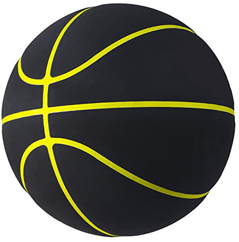 MINDCOLLISION Standard 5/6/7 Basketball, Nicht-Slip- Und Wear-Resistente Mikrofaser-Wildleder, Kein Logoball, Geeignet Als Unterschrift, Geschenk,Yellow Edge,No. 6