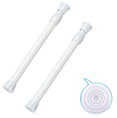 2 St¨¹ck kleine Spannstangen 25-40cm Gardinenstangen in ausziehbarer Breite, Federstange f¨¹r K¨¹chenutensilien, Schrank und Schrank, passt in die R?ume zum Aufstehen
