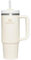 STANLEY Quencher H2.0 Cream 30oz - Reusable Vacuum Quencher Tumbler with Straw, FlowState Leak Resistant Lid, Insulated Cup, Maintains Heat Cold, Heat, and Ice for Hours