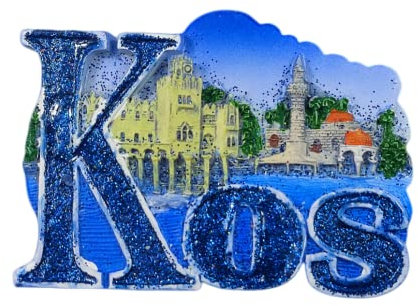 Island of Kos Greece Fridge Magnet Travel Souvenir Refrigerator Decoration 3D Magnetic Sticker Hand Painted Craft