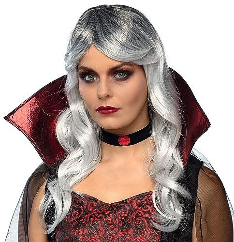 Boland 85610 - Perücke Vampir Lady, graue, Lange Kunsthaare, Zubehör für Faschingskostüme, Vampir Kostüm, Karneval, Halloween