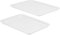 PATIKIL 14x10 Fast Food Tray, 2 Pack Plastic Reusable Multi-Purpose Rectangle Serving Tray for Cafeteria Restaurant Home Kitchen, White