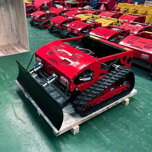 550mm Crawler Remote Control Lawn Mower With Snow Shovel, Mower Remote Controlled 45° Slope Capability | 7.5hp Engine | Gas-Electric Self Charging Hybrid | Cutting Deck Adjustable