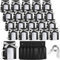 Kosiz 36 Pcs Mug Boxes Sublimation Mugs Gift Bags Mug Box Gift Box with Window Mug Boxes for Shipping Selling Gift Packaging Box for Mugs Gift Wrapping(Black, Silver, for 11oz Mug)