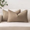 MIULEE Kissenbezug Kissenhülle Dekokissen Leinen Baumwolle Dekorative Kissenbezüge Waschbar Sofakissen mit Verstecktem Reißverschluss für Wohnzimmer Schlafzimmer Sofa 2er Set 30x50 cm Khaki