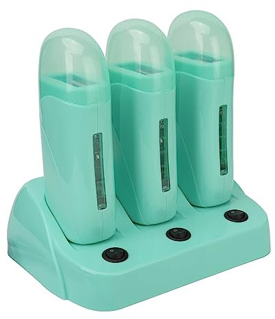 Macchina Scaldacera a Rotolo da 3 Pezzi, Scaldacera Depilatoria 3 in 1, Macchina Elettrica per Il Riscaldamento della Cera per La Depilazione Elettrica Dispositivo per La Rimozione(220V EU)
