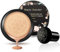 Crema correctora hidratante, base de maquillaje, pigmento abrillantador, base líquida, para un tono de piel uniforme; con almohadilla aplicadora en forma de seta (marrón oscuro)