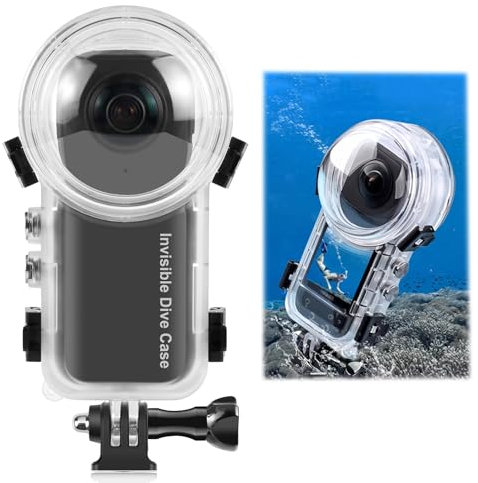 MotuTech Custodia impermeabile per Insta360 X4 Action Camera 50 M 164FT Subacquea Custodia per Immersione Nuoto Tuba Sci Alpinismo Adattatore a Montaggio Rapido 1/4 Vite