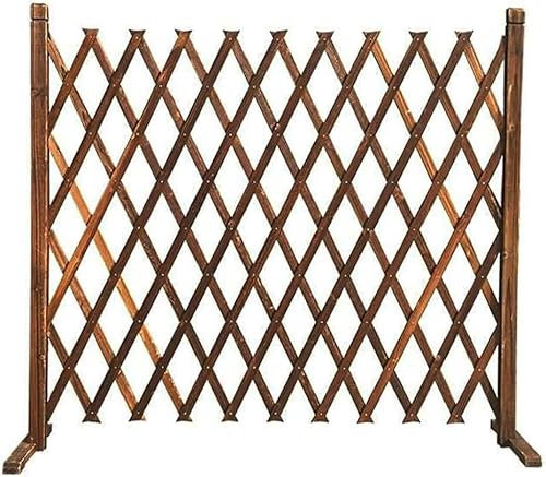 Zaun-Wandgitter aus Holz, teleskopisches Holzgitter, Zaunelement, Hofgeländer, Haustierzaun, Gartengitter (H90 cm)