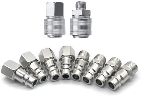 Kit accoppiatore e spina facile da usare 1 4 raccordi per tubi aerei raccordi versatili per compressore d'aria 10 confezioni 1 4 raccordi per compressore per tubi aerei maschio/femmina ruggine a