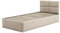 Mebligo - Polsterbett 90x200 mit Bettkasten, Bettgestell, Einzelbett mit Lattenrost, Jugendbett Bett mit Kopfteil, Stauraumbett Monos, Bett Ohne Matratze - Beige (Trinity 02)