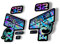 Adesivo di ricambio per forcella compatibile con Fox 32 2021 Step Cast Elite Series Oil Slick 1 (opaco)