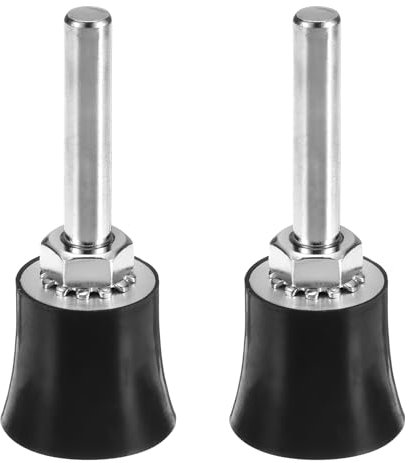 sourcing map 2Pcs 1 Disc Pad Holder Quick Change Discs 1/4 Shank Holder Mandrel for Die Grinder Sanding and Conditioning Discs, Black
