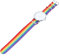 TINEASUR Modische Regenbogen Entworfene Uhr Unisex Armbanduhr Elegante Silberne Quarzuhr Handgelenk Dekoration