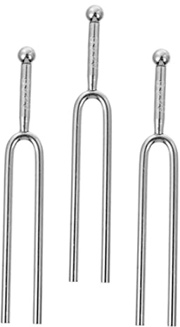 HEMOTON Stimmgabeln Kompakt und Leicht 3 Stück A 440 Hz aus Metall zu Verstauen für Gitarre und Musikinstrumente für Musikauftritte