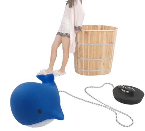 Badewannenstöpsel-Stopper, Badewannenstöpsel Schwimmender Abflussstopfen aus Cartoon-Gummi mit Kette Schwimmender Badewannenstopfen aus Gummi, Abflussstopfen für Waschbecken