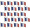 20 Pièces Broche Drapeau Français Bracelet Épinglette Pour Hommes Bracelets Pays Drapeau Broche Épinglette Support Drapeau Épinglette Porte-Badge Broche En Métal