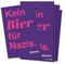 50x Kein Bier für Nazis Sticker | Set mit 50 Aufklebern | fcknzs fck afd nzs Abziehbiler | Politisch, Links fckafd | Wetterfest für Outdoor & indoor | 5,5cm x 8,5cm