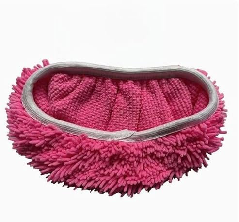 KEEPOW Panni Riutilizzabili per Swiffer Lavapavimenti, Chenille Panni per Swiffer Pavimenti, Elevata Capacità Di Assorbimento, Ideale per Swiffer Panni Catturapolvere, Utilizzo A Secco E Bagnato, Rosa