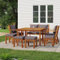 Utiny Garten Essgruppe 9-TLG.Gartenmöbel Set mit Kissen, Gartengarnitur Sitzgruppe Modulares Design, Lounge Sofa Bank Tisch, Massivholz Akazie Dunkelgrau Type 9