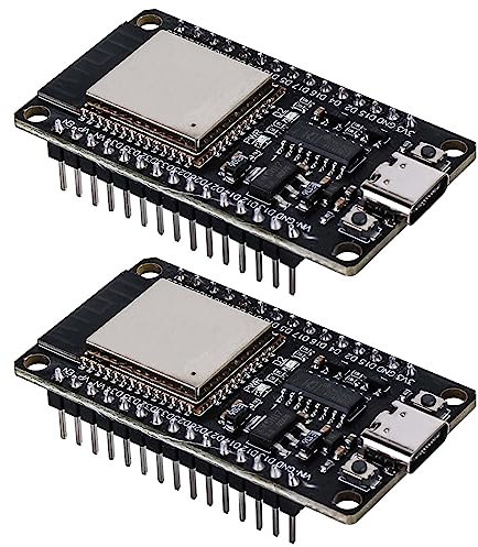 2 Stücke ESP32 Entwicklungsplatine NodeMCU Modul: ESP32 Typ C NodeMCU Entwicklungsplatine, ESP-WROOM-32, 2,4 GHz Dual-Mode WiFi + Bluetooth Dual Cores Mikrocontroller integriert, CH340C Chip