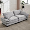 LIFEISLE Sofa 2 Sitzer 224x81cm Couch, Polstersofa aus Cordstoff Doppelsofa mit Breite Armlehnen für Wohnzimmer/Schlafzimmer/Büro Hellgrau