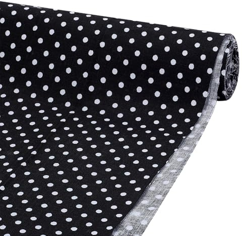 FINGERINSPIRE Schwarze Mini Polka Dot Fat Quarters Quilt Stoffbündel 102x158cm Baumwoll Patchworkstoff Zum Nähen Und Basteln Für Handgefertigte Bastelbedarfsartikel Kleidungszubehör